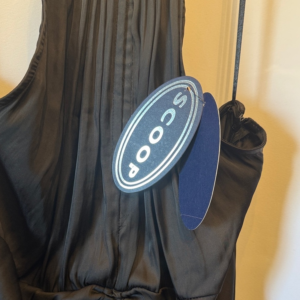 Chic Black Gathered Maxi Dress - Picture 8 of 10